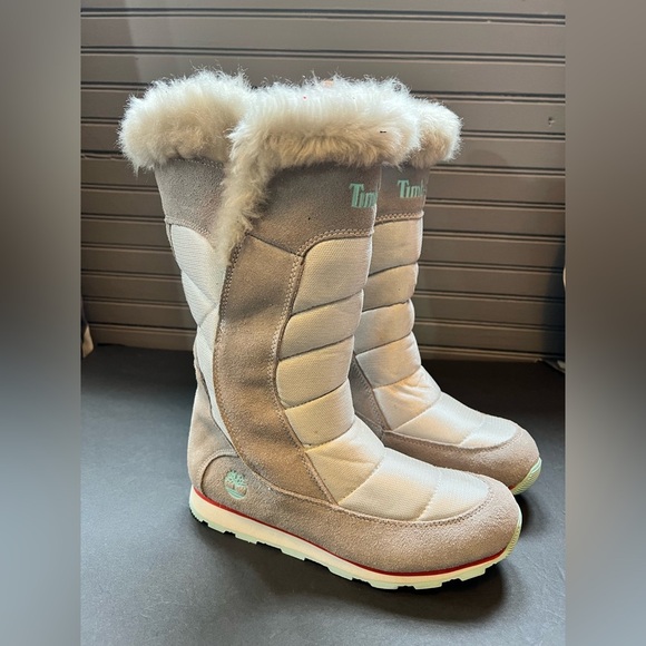 TIMBERLAND Boots Long Boots for Snow Waterproof Size Girls 6 gray - Picture 2 of 8